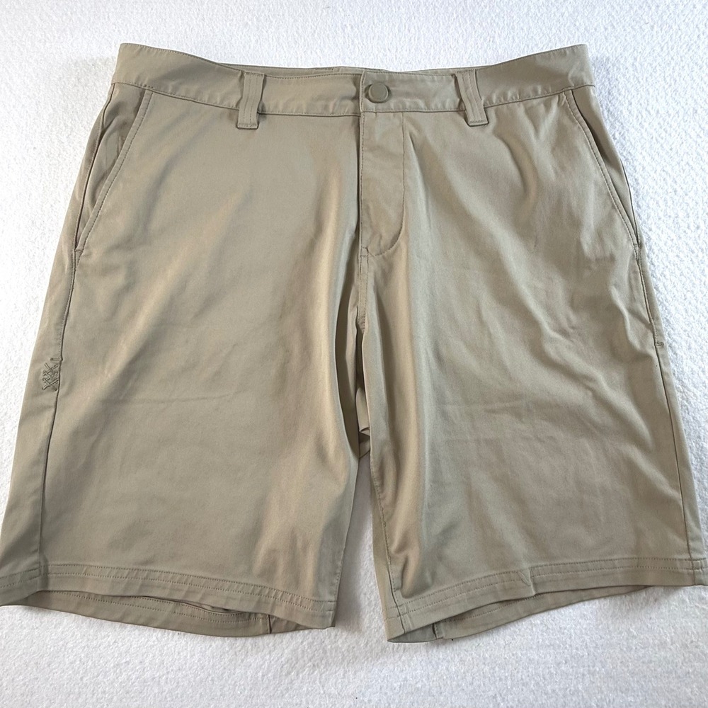 Rhone Commuter Shorts Mens 33 Tan Khaki Performance Stretch Travel Golf